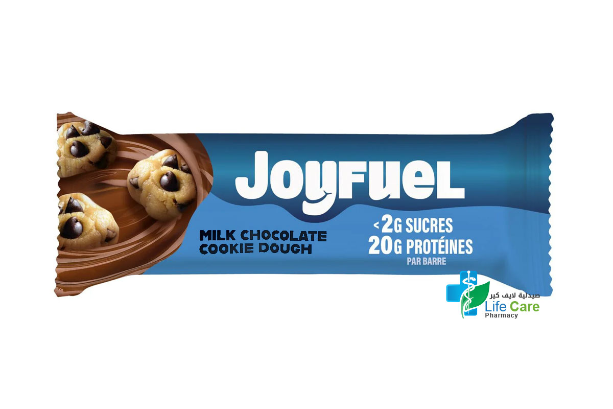 JOYFUEL PROTEIN BAR MILK CHOCOLATE AND COOKIE DOUGH FLAVOUR 55 GM - Life Care Pharmacy