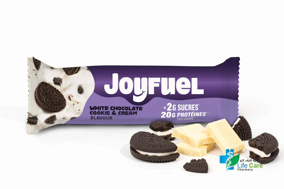JOYFUEL PROTEIN BAR WHITE CHOCOLATE AND COOKIE CREAM FLAVOUR 55 GM - Life Care Pharmacy