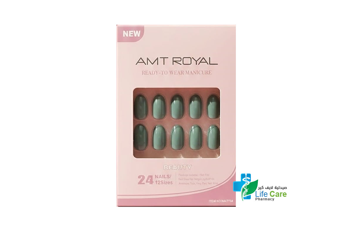 AMT ROYAL READY TO WEAR BEAUTY STORM GRAY 24 NAILS NA 7764 - Life Care Pharmacy