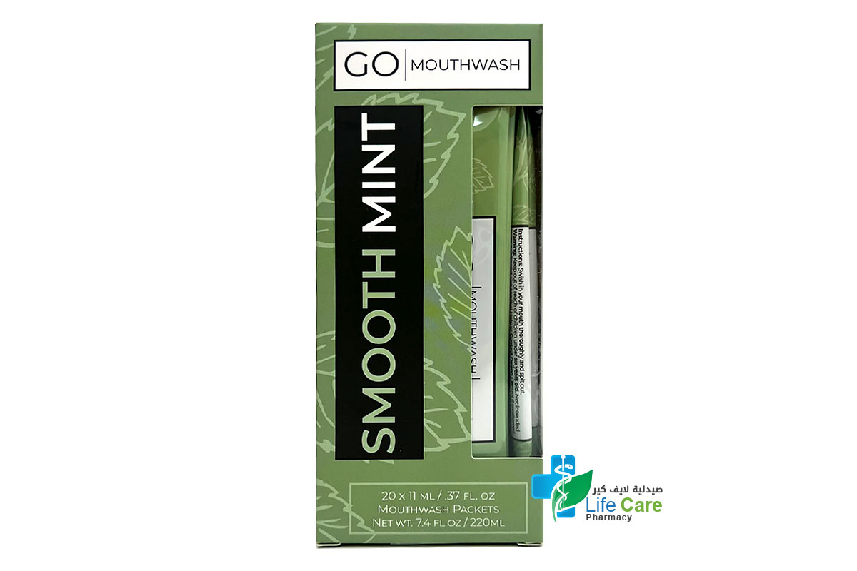GO MOUTHWASH MINT FLAVOR SACHET 20 X 11 ML - Life Care Pharmacy